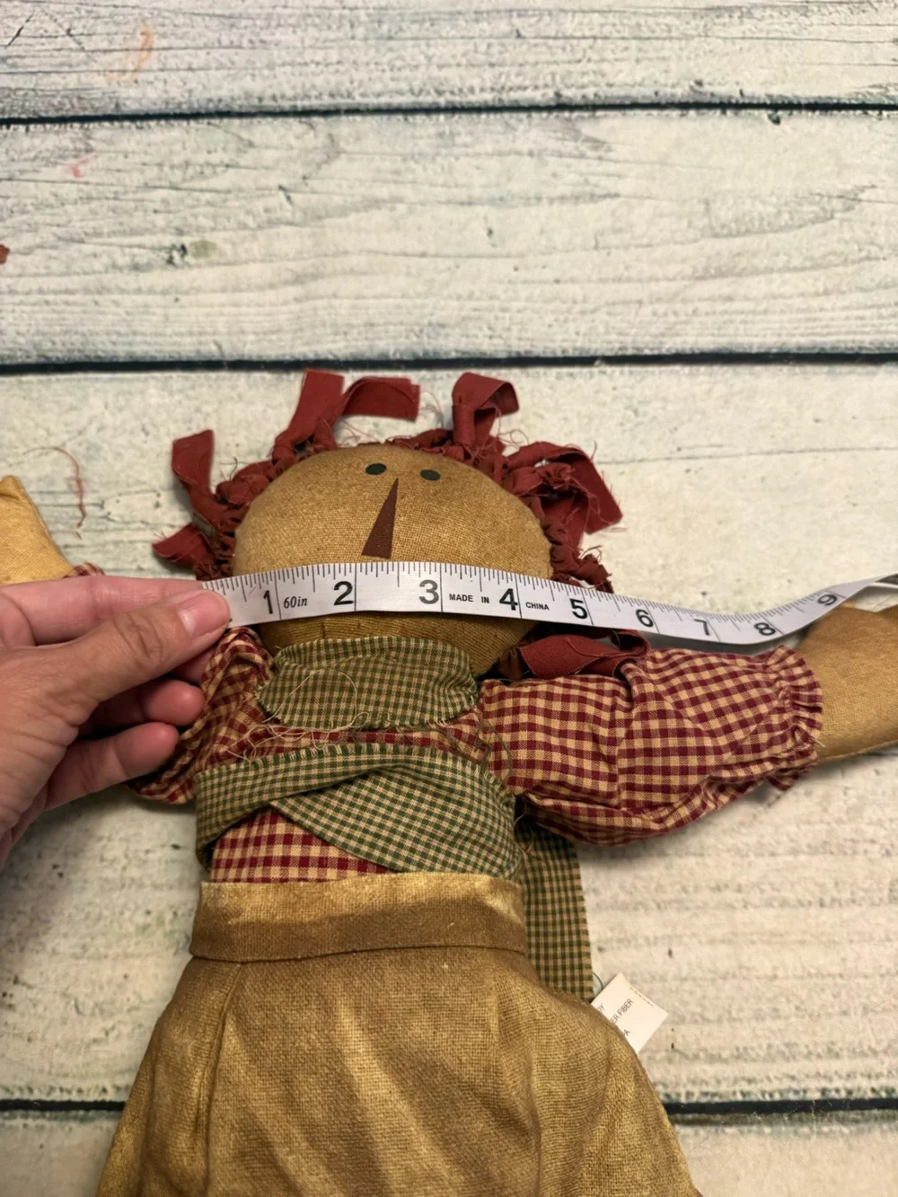 Primitive Raggedy Ann soft plush doll. Home decor/ Collector collection - Picture 5 of 9